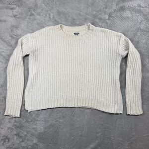 Aerie Sweater Women Small White Pullover Crew Neck Casual